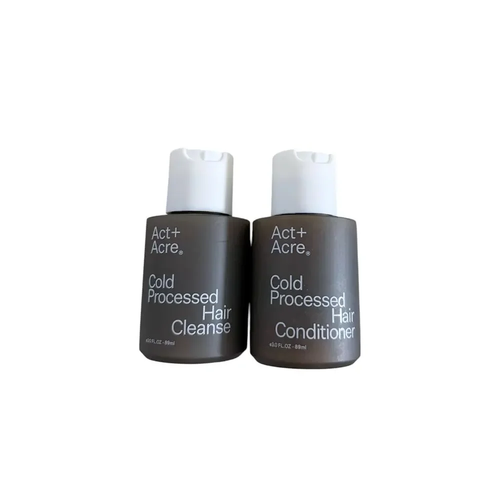 Act + Acre Mini Essentials Set Cold Pressed Vegan Cruelty Free Paraben Free NEW